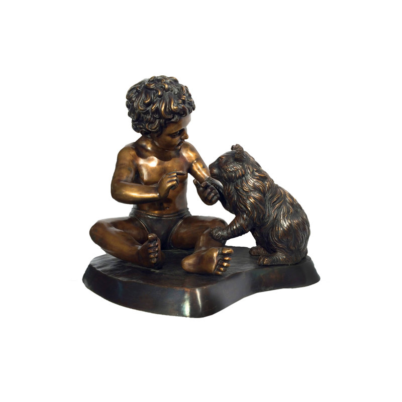 Cat Bronze Garden Statue