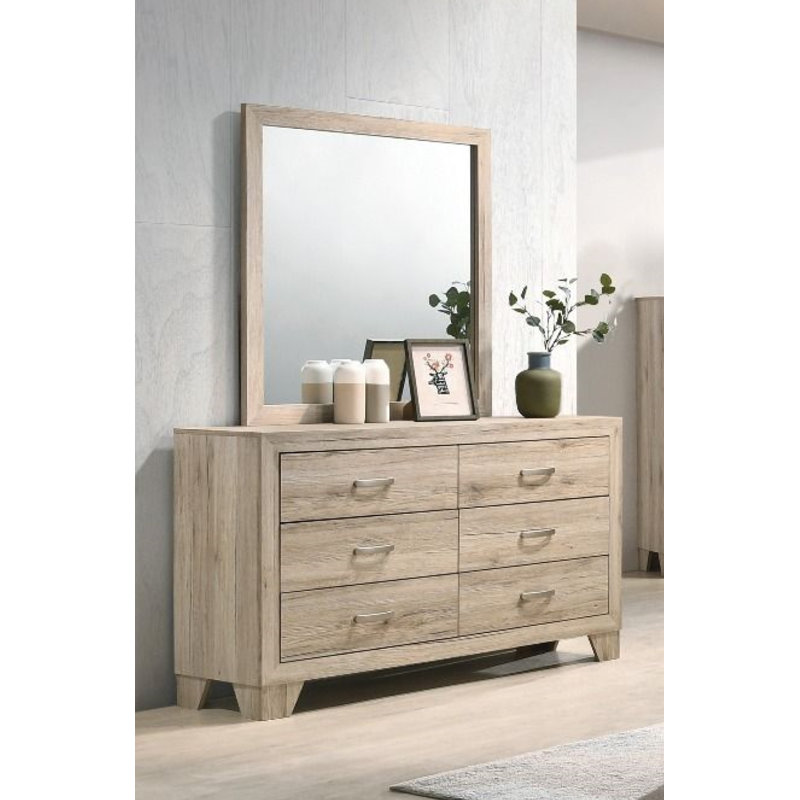 Commode double 6 tiroirs avec miroir Chelsay Miquell