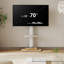 Meuble télé au sol pivotant E pour écrans de 32 à 70 po avec une tablette, réglable en hauteur, peut supporter jusqu'à 88 lb-90557590
