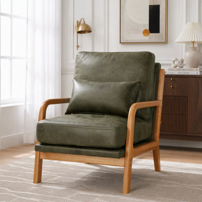 Fauteuil lounge en bois avec tissu métallique