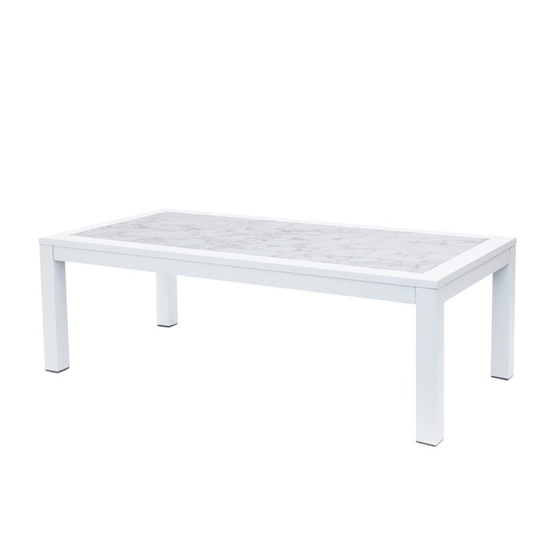 Table basse Belmar, Carrara, Blanc