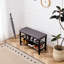 Banc à chaussures, banc de rangement, banc d'entrée avec coussin, tablette à chaussures avec siège, peu encombrant, style moderne, pour le salon, la chambre à coucher, le couloir