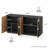 Corbey 64.8" Fluted Buffet Cabinet Symmetrical Arc Accent Sideboard Large Console Table-1717070735