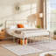 Base de lit pleine grandeur avec tête de lit et pied de lit Kempst, base de lit plateforme classique en métal, sommier avec support à lattes en métal robuste, aucun sommier requis, silencieux-1970483958-1973685402