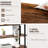 Patented 360° Free Rotating Sofa Side Table with Storage Shelves and Casters