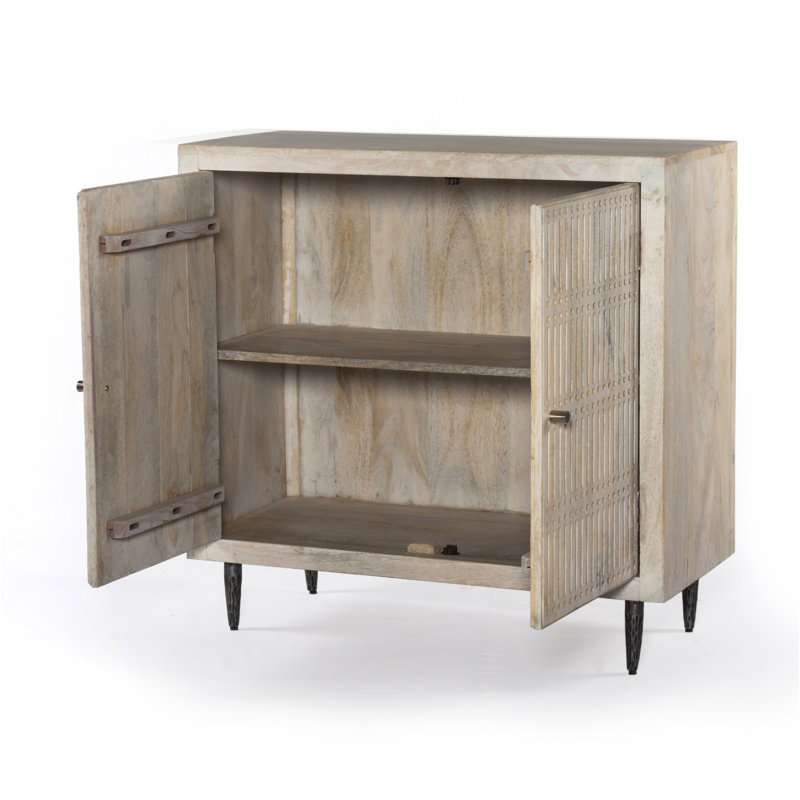 Commode d'appoint en bois massif de 35 po Ivona