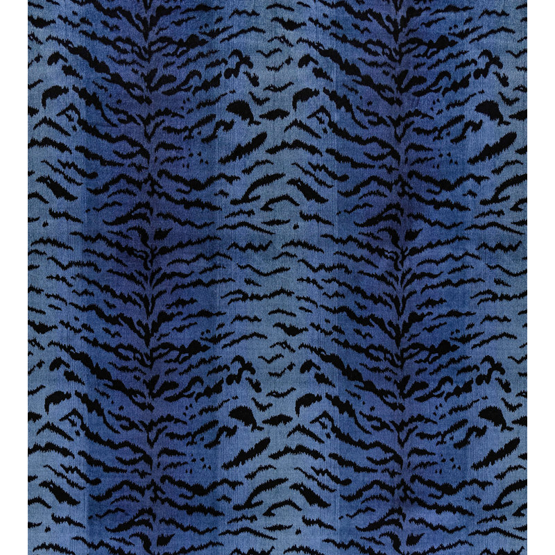 TIGRE - SOIE, Bleu et noir