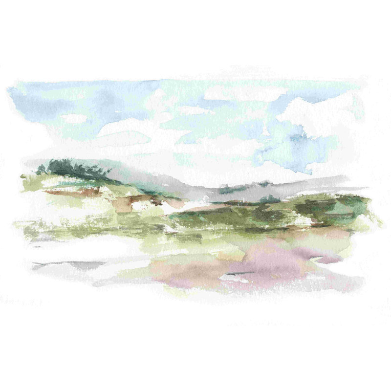 Croquis de printemps à l'aquarelle I, H 8 po x l 12 po
