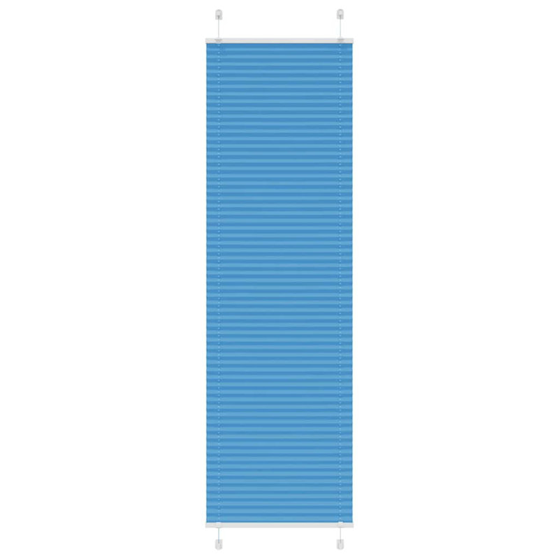 Room Darkening Pleated Shade, Blue, 65cmW x 200cmL