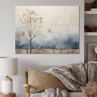 Minimalisme beige et bleu campagne I - impressions sur toile campagne
