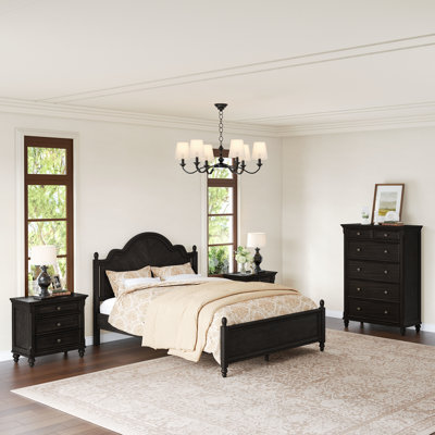 Mid-Century Modern Solid Wood Bedroom Set