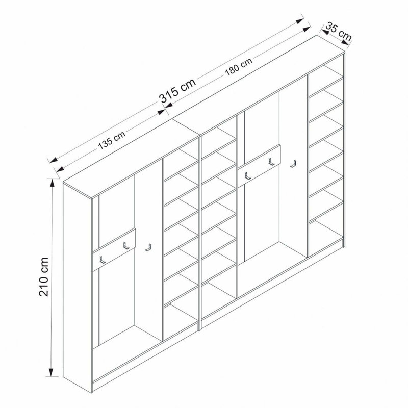 Nichlas 315cm Closet System