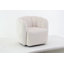 Fauteuil d'appoint pivotant arqué en polyester crème