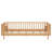 Full Size Kids Platform Bed with Safety Guardrails & Detachable Fence, Wood Frame for Bedroom,Natural-657280364-657280367