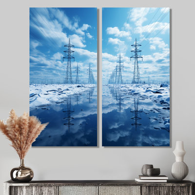 Power Lines Electric Horizons I - Power Lines Large Canvas Prints