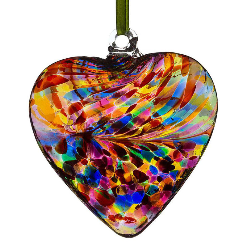 8cm Friendship Heart - Multicoloured, 12cm H x 12cm W x 6cm D