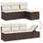 Vidaxl Garden Sofa Set  PE Rattan Large Modular Garden Sofa Set
