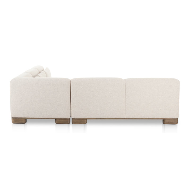 June Modular Sofa Performance Fabric, Beige, 30" H x 110" W x 110" D