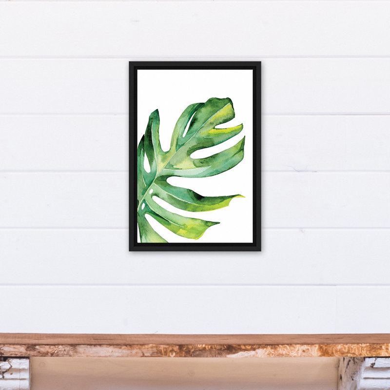 Feuille palm-cadre photo sur toile