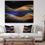 Abstrait «3D Gold Blue Wave Design», impression-35124114-35124117