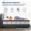 Matelas hybride 12 à 14 po - mousse viscoélastique gélifiée au charbon de bambou et support de ressorts ensachés, mi-ferme, période d'essai de 100 nuits-1737246880-1737246886