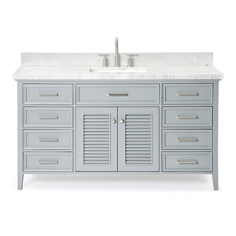 Hamil 61'' Single Bathroom Vanity with Top, Gray
