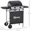 HOMCOM 2 - Burner 9500 BTU BTU Gas Grill