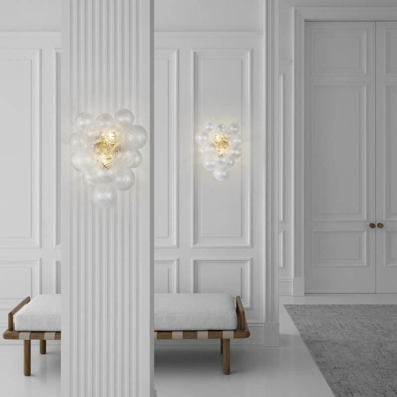 Talia 2 - Light Flush Mounted Sconce, Burnished Silver Leaf