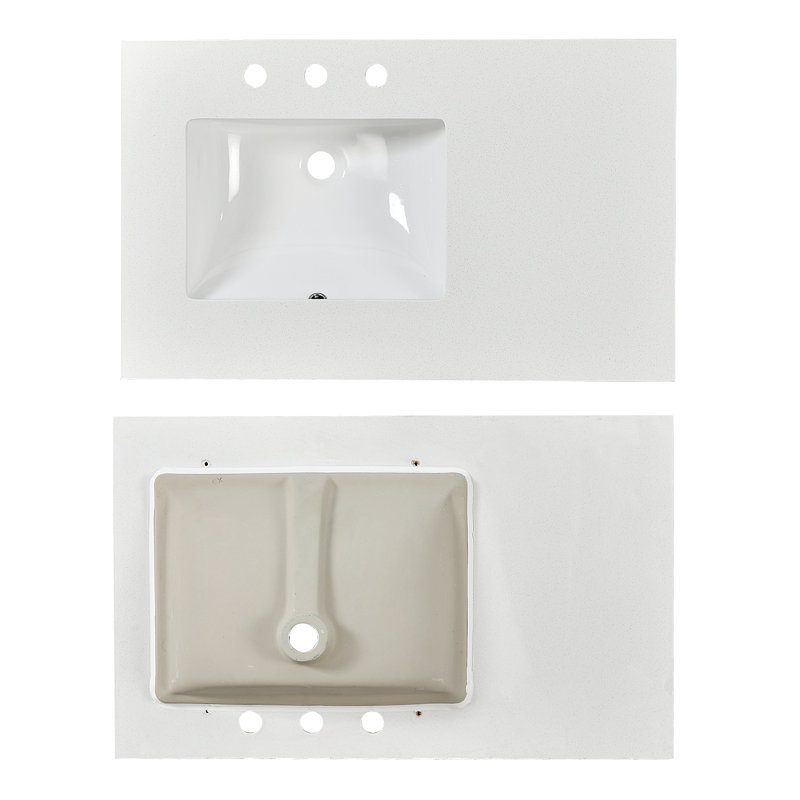 36'' Quartz Single Bathroom Vanity Top with Sink