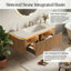 30" Wall Mounted Single Sink Bathroom Vanity with Engineered Marble Top-1149367688