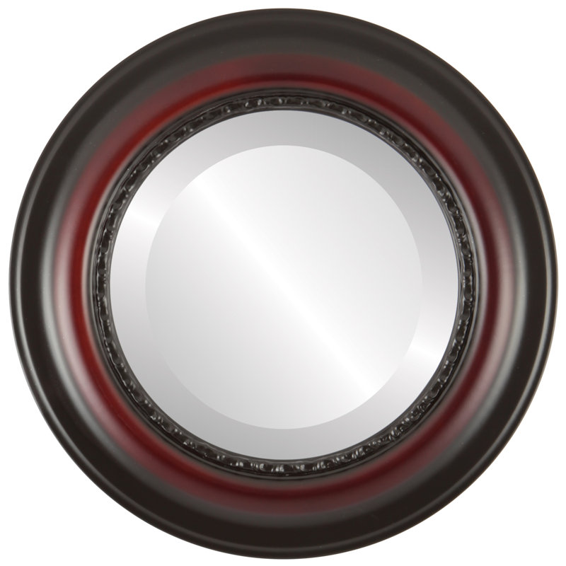 Winchelsea Round Mirror, 19" H x 19" W, Matte Black