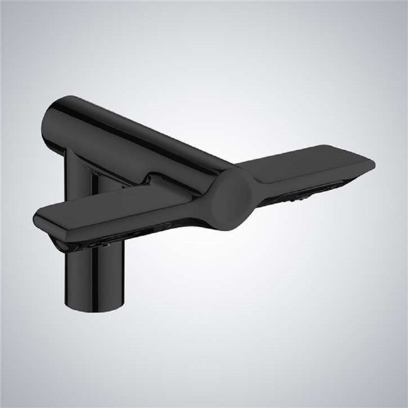 Robinet sans contact noir mat Gorizia au design contemporain épuré