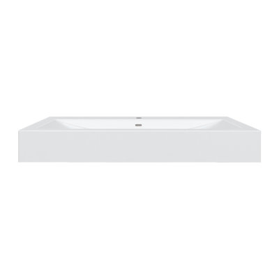 Plateau de meuble-lavabo simple en porcelaine vitreuse avec lavabo 24 po Elenis