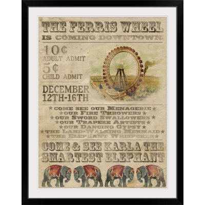 « iv », affiche rétro dépilé Vintage Circus