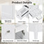 Meuble-lavabo de salle de bain avec rangement spacieux, tablette réglable, fabrication durable, cloisons amovibles et conception moderne pour une organisation optimale