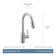 Genta LX Pulldown Single Handle Kitchen Faucet with Power Boost Technology and Duralock