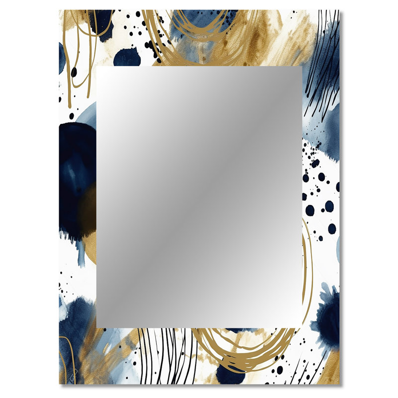 Larkson - Miroir abstrait en métal, 40 po x 30 po