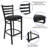 Brixton Hercules Series Ladder Back Metal Restaurant Barstools-49305575-49305572-21223160
