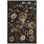 Léopard, guépard, Moody, animaux gothiques foncés, œuvres d'art botaniques florales-101143196-101143194