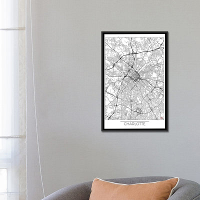 " Charlotte Minimal Urban Blueprint Map " by Hubert Roguski
