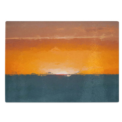 Tempered Glass Sunrise Horizon Chopping Board