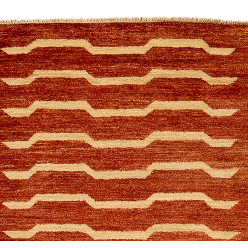 High-Quality Hand-Knotted Rust Area Rug