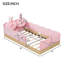 Upholstered Bed With Pillows And Bags On Sides-1033513955