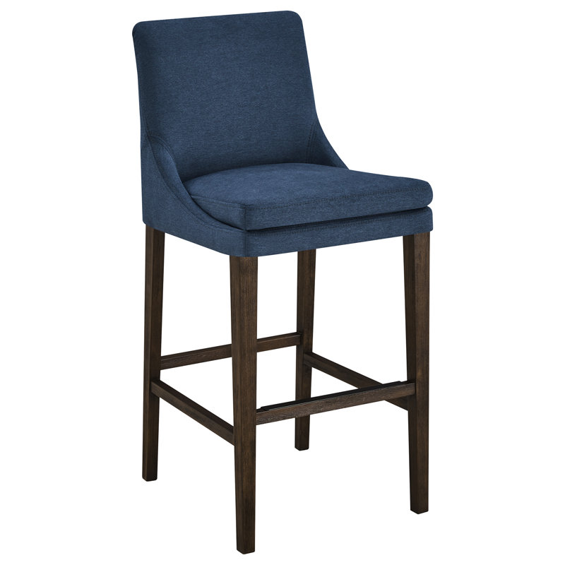 Niara Upholstered Counter & Bar Stool, Bar Stool (30” Seat Height), Navy