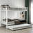 Twin Over Bunk Bed With Trundle In White - Support For Mattress Modern Style-1836015425