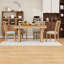 Ensemble de table de salle à manger extensible 5 pièces avec rallonge de 18 po, table rectangulaire et 4 chaises rembourrées Farmhouse-280041869