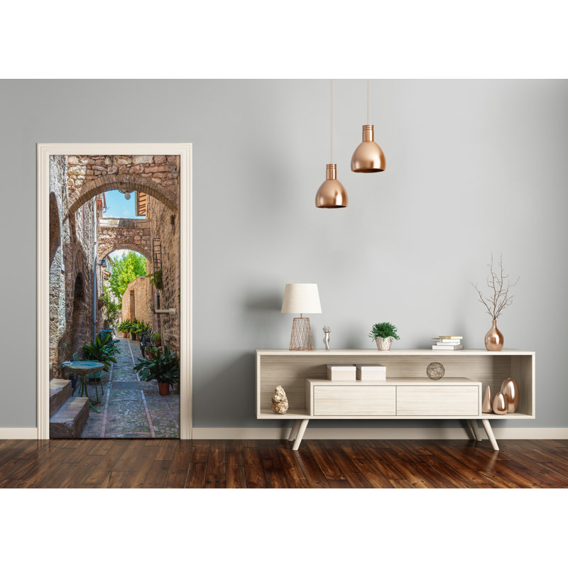On Italian Streets Door Decal