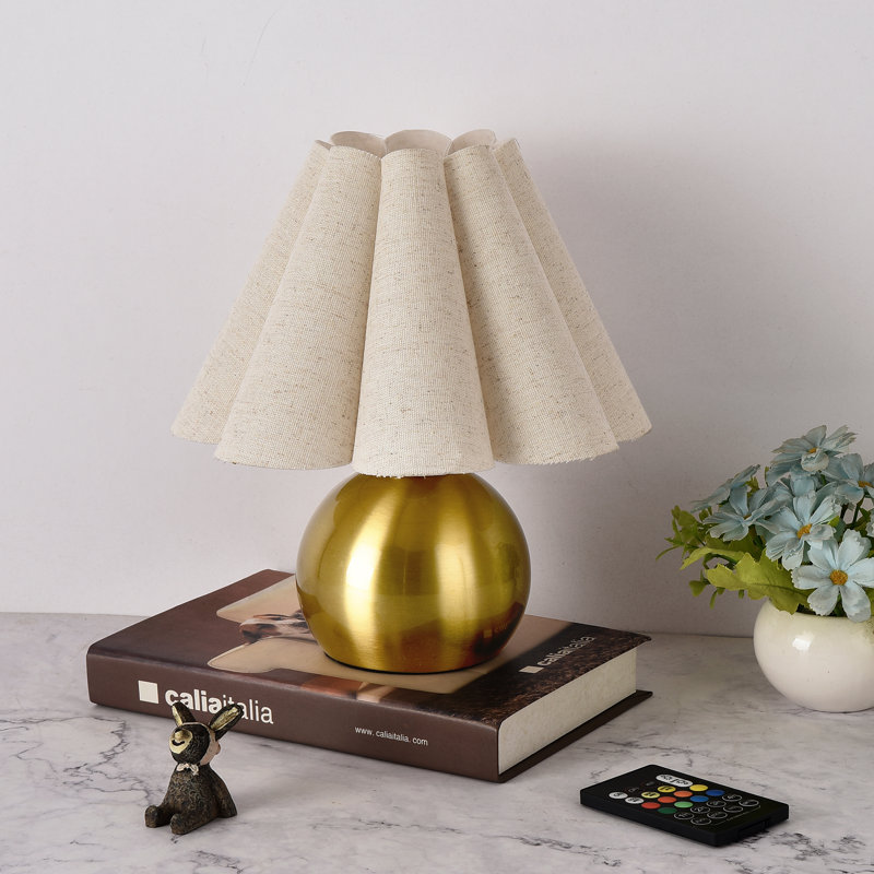 Petite lampe de table rechargeable Crodless RVB, Or, Blanc, Non
