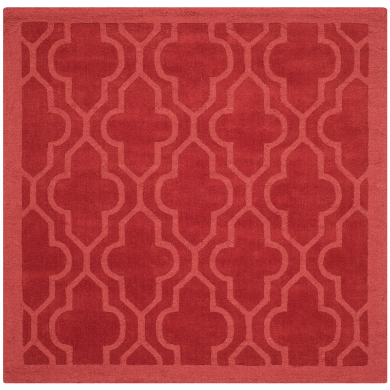 Impressions Hand Loomed Wool Geometric Rug, Square 6'