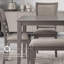 Table de salle à manger Leangelo, 4 chaises et banc (ensemble de 6)-95210597-95210598-95210599